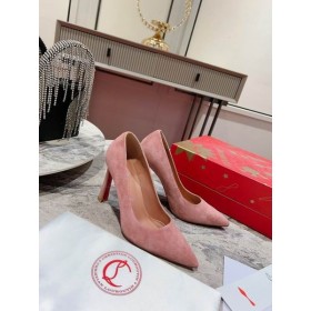 Christian Louboutin Condora íŽŒí”„ 85mm ìŠ¤ì›¨ë“œ ê°€ì£½ í•‘í¬ Christian Louboutin