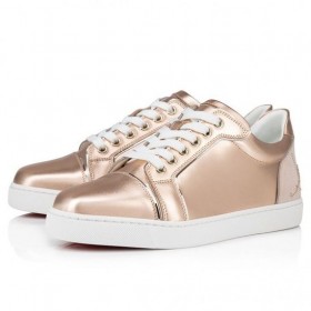 Christian Louboutin 비에이라는 재미있는 여자 운동화 무지개 빛깔의 송아지를 가죽 스웨이드 및 스파이크 Leche CL 신발