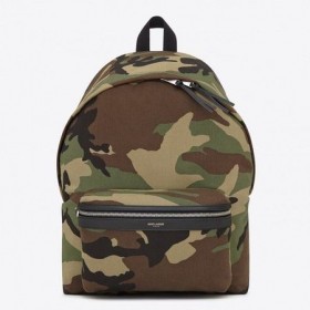 Saint Laurent 도시 배낭 개버딘 위장 Saint Laurent 가방