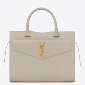Saint Laurent 중 Uptown Tote Blanc 부드러운 가죽 Saint Laurent 가방