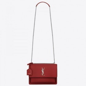 Saint Laurent 일몰 매체 부 레드 송아지 Saint Laurent 가방