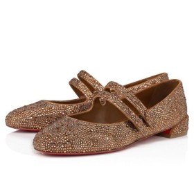 Christian Louboutin 달콤한 제인 납 발레리나 Veau 벨루어 및 납 누드 5