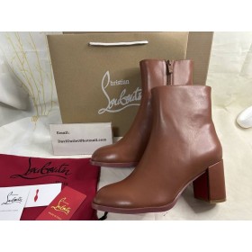 Christian Louboutin Adoxa70mm 가죽 소재 송아지 갈색 CL 신발