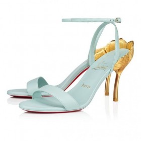 Christian Louboutin Ginko 소녀 85mm Nappa 가죽 끈으로 된 샌들이 빙산 Christian Louboutin Shoes