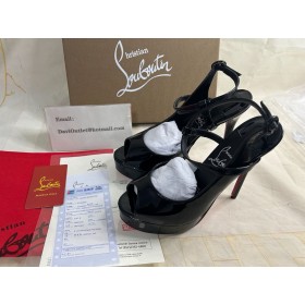 Christian Louboutin 그래서 Jenlove 알타 플랫폼 150mm 가죽 검정