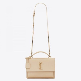 Saint Laurent 새로운 매체의 일몰방 베이지색 송아지 Saint Laurent 가방