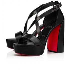 Christian Louboutin 플랫폼 Movida130mm 블랙/lin 블랙 아이