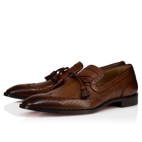 Christian Louboutin Grave Moc Loafers Calf Leather Havane