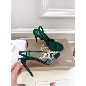 Christian Louboutin Rosalie Red Carpet 100 Mm Pumps Crepe Satin Green