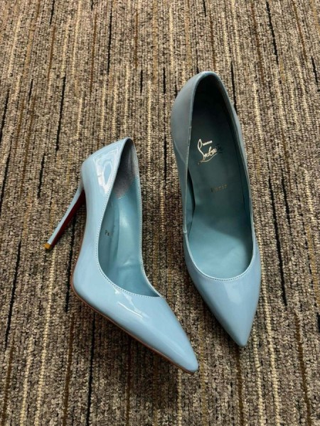 Cipele-brod Christian Louboutin Kate od Lakirane kože 85 mm Plave Boje