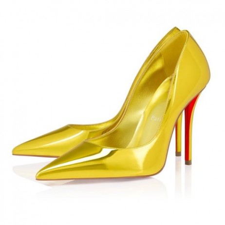 Cipele-brod Christian Louboutin Miss Z 100 Mm od Lameliranog Teleće kože Delight