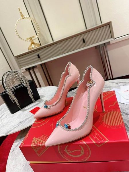 Christian Louboutin Wo Chick Queen ТуфлиЛодочки od 100 Lakirane kože Ružičaste Cipele CL