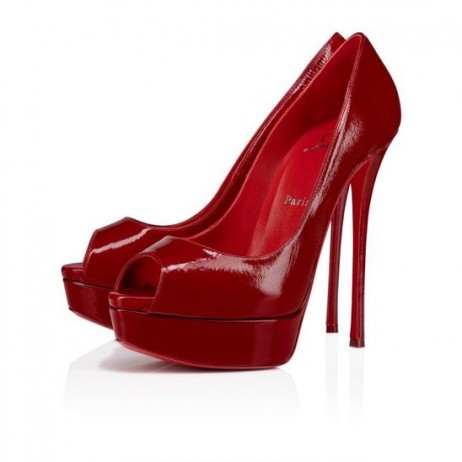 Christian Louboutin Fetiš-cipele-brod Peep 150 Mm od Lakirane kože Vog Loubi