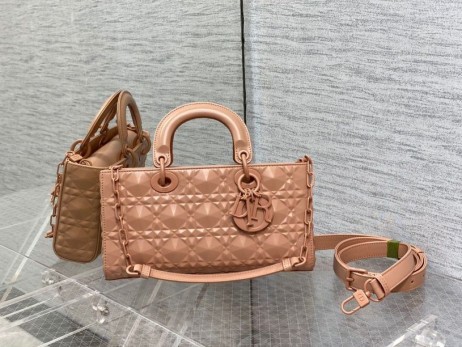 Bag Lady Dior D-Joy Rose Des Vents Cannage Od teleće kože бриллиантовым motiv