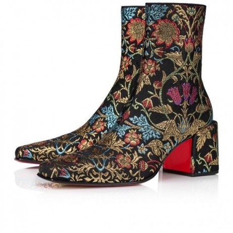 Christian Louboutin Alleo Boot 70 mm Niske Čizme S Жаккардовым po cijeloj površini Florea Višebojni