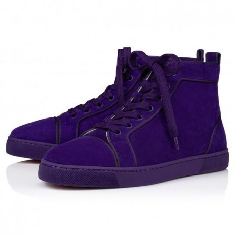 Christian Louboutin tenisice Louis Orlato s visokim берцем Veau Velours Jacaranda CL Cipele