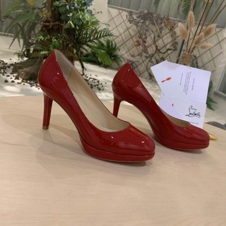 Christian Louboutin/ Novi Jednostavne Cipele-brod od Lakirane kože 85 mm, Crvene boje Christian Louboutin