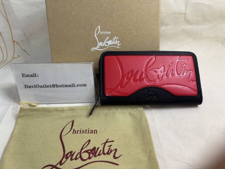 Novčanik Christian Louboutin Panettone Od Teleće kože, Crvene Torbe Christian Louboutin
