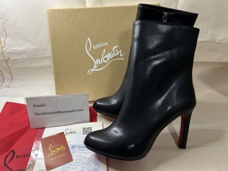Christian Louboutin Pumppie Booty 85 Mm Niske Cipele Od Teleće kože Crne Cipele Christian Louboutin