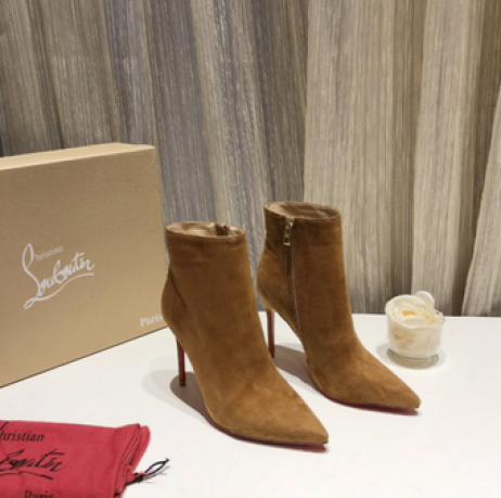 Čizme Christian Louboutin So Kate Booty 100 mm od antilop Smeđe boje