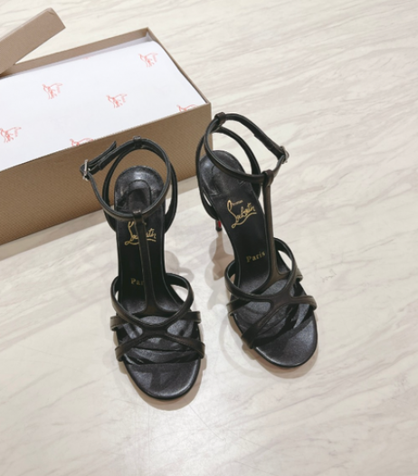 Sandala Christian Louboutin Tangeuva od Napa kože 100 mm Crne boje