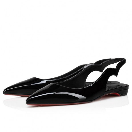 Christian Louboutin Hot Chickita Balet Stanovi-Слинги Od Lakirane Crne Boje Christian Louboutin Shoes
