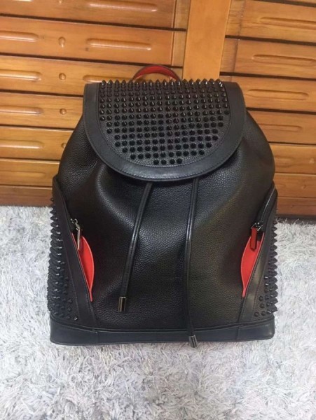 Ruksak Christian Louboutin Explorafunk od Zrnate Teleće kože Crne boje Sa šiljcima