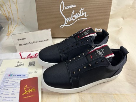 Tenisice-слипоны Christian Louboutin F. A. V Fique A Vontade od Денима Mat crne boje