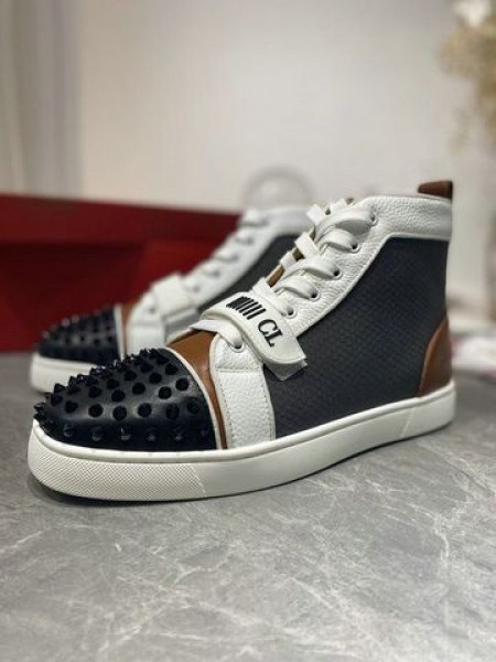 Christian Louboutin Tenisice Lou Spike S Visokim Берцем Od Teleće Kože Boja Boja