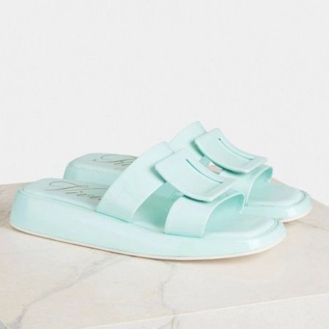 Roger Vivier Japanke Vivier s patent-klizni Od Plave Lakirane kože
