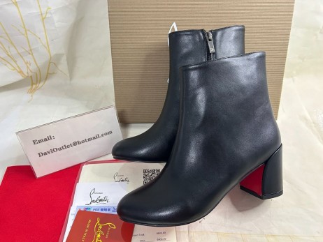 Christian Louboutin Spikita Booty Turela 55 mm Crne Cipele od Teleće kože
