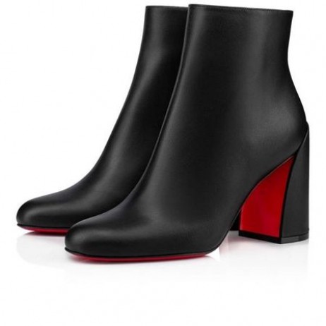 Christian Louboutin Spikita Booty Turela 85 mm Crne Cipele od Teleće kože