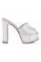 Cipele Christian Louboutin Amali Mule Alta od Napa kože 130 mm, Srebrne boje Christian Louboutin