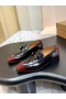 Лоферы Christian Louboutin Chambelimoc Od Glatke Teleće kože Crna Crvena