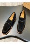 Лоферы Christian Louboutin Chambelimoc Antilopa i Teleća koža Crne boje