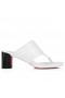 Christian Louboutin Cl Tongamule 55 Mm Мюли Od Teleće kože s alatom ispod kože Aligatora Bijele Cipele CL
