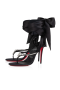 Christian Louboutin Just Queenie Du Desert Sandale 100 mm od Krep satena Crne boje