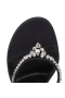 Christian Louboutin Just Queenie Du Desert Sandale 100 mm od Krep satena Crne boje