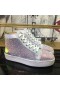 Christian Louboutin tenisice Louis s visokim берцем ravnim cipelama, Ukrašen raznobojnim kristalima