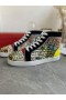Christian Louboutin Louis Orlato/ Visoke tenisice sa čepovima od baršuna i boja kože boje