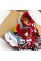 Christian Louboutin Crvene Tenisice Runner Na ravnim Potplatima Od Neoprena Specchio Laser Višebojni