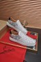 Tenisice-Слипоны Christian Louboutin Mornar Boat Orlato Sa Šiljcima Bijela Srebrna