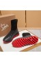 Christian Louboutin Sharky Sock Sneakers Knit Mesh Black