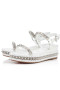 Sandala Christian Louboutin 60 mm od teleće kože Bianco/lin Bianco