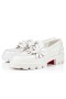 Christian Louboutin Flat Bianco/Lakirane Kože Bco Luc/lin Bco