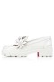 Christian Louboutin Flat Bianco/Lakirane Kože Bco Luc/lin Bco