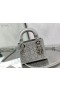 Bag Lady Dior Dior 17CM, Ukrašen Kristalima, Каннаж Od Satena Srebrne Boje
