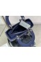 Bag Lady Dior Dior 24 cm, Ukrašen Kristalima, Каннаж Od Satena Plave Boje