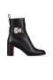 Christian Louboutin Booty Lock 70 Mm Niske Cipele Od Teleće Kože Crne boje
