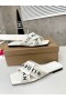 Christian Louboutin Kožne Sandale Crossimule Bijele Boje CL Cipele Store
